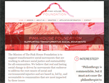 Tablet Screenshot of pinkhousefoundation.org